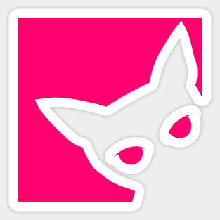 Cat Peeking Silhouette Sticker